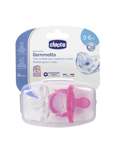 Chicco gommotto in silicone girl 0-6 mesi 2 pezzi