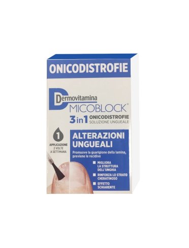 Dermovitamina micoblock onicodistrofie soluzione ungueale 7 ml