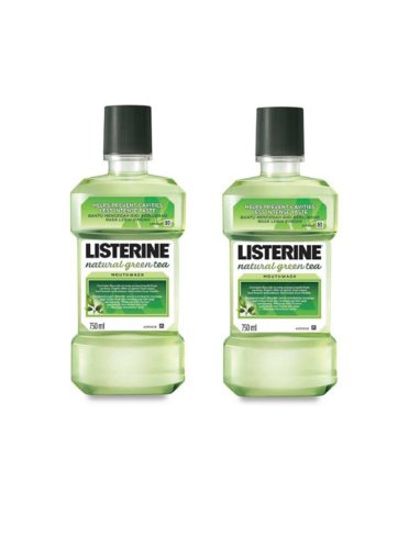 Listerine collutorio te' verde 500 ml x 2