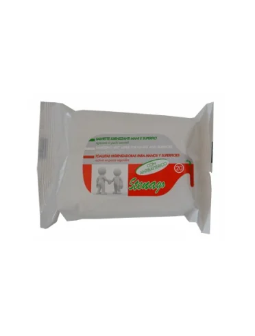 Salviettine igienizzanti mani/superfici con antibatterico 20pezzi Salviettine igienizzanti mani/superfici con antibatterico 20pezzi