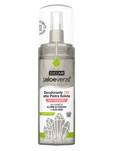 Zuccari aloevera2 deodorante alla pietra solida - deodorante iper-sudorazione 72h spray - 100 ml