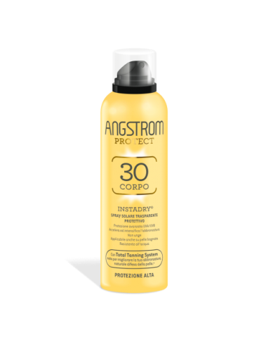 Angstrom protect instadry - spray solare corpo trasparente con protezione alta spf 30 - 150 ml