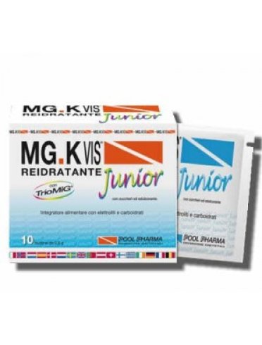 Mg.k vis junior - integratore di magnesio e potassio per ragazzi - 10 bustine