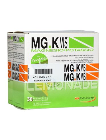 Mg.k vis lemonade - integratore di magnesio e potassio - 30 bustine