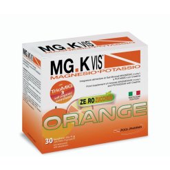 MG.K Vis Orange - Integratore di Magnesio e Potassio Senza Zucchero - 30 Bustine