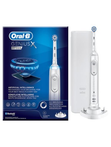 Oral-b power geniusx 20100s - spazzolino elettrico - colore bianco