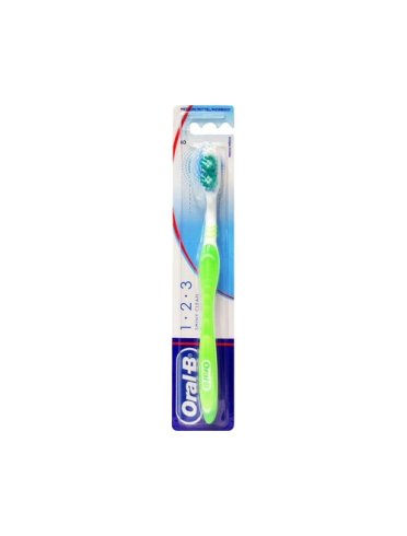 Oral-b 1-2-3- shiny clean - spazzolino con setole medie
