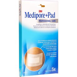 3M Medipore + Pad Medicazione Sterile 10x15 cm - 5 Pezzi