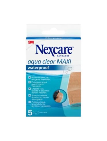 3m nexcare aqua 360 maxi cerotti impermeabili 60x89 cm - 5 pezzi