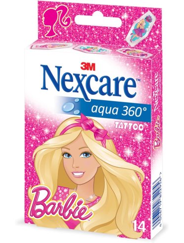 3m nexcare aqua 360 cerotti barbie tattoo 14 pezzi