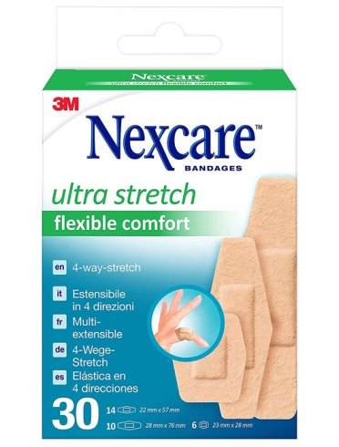 3m nexcare ultra stretch flexible comfort cerotti assortiti 30 pezzi