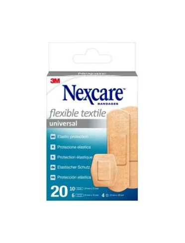 3m nexcare flexibile textile cerotti assortiti 20 pezzi