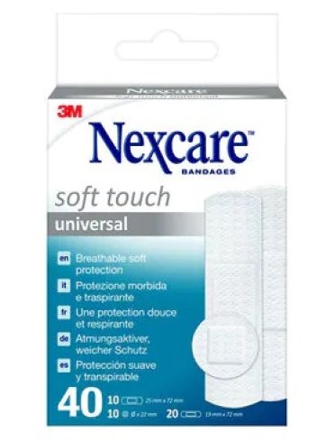 3m nexcare soft touch universal cerotti assortiti 40 pezzi