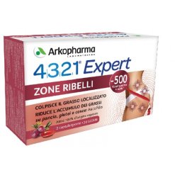 4321 Expert Zone Ribelli - Integratore per Ridurre l'Accumulo di Grassi - 60 Capsule
