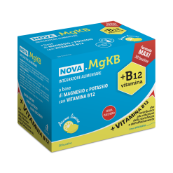 Nova MGKB - Integratore di Magnesio e Potassio con Vitamina B12 - 30 Bustine