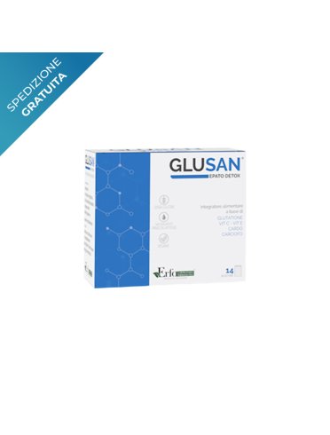 Erfo - glusan epato detox 14 bustine - integratore per la funzione digestiva