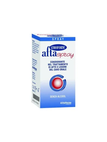 Emoform aftaspray trattamento afte e ulcere 15 ml Emoform aftaspray trattamento afte e ulcere 15 ml