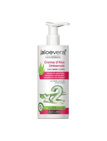 Zuccari aloevera2 crema d'aloe universale - crema viso mani e corpo - 300 ml