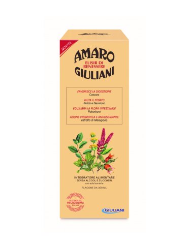 Amaro giuliani elisir di benessere integratore digestivo 300 ml