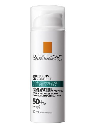 La roche-posay anthelios oil correct - crema gel quotidiana viso con protezione solare molto alta spf 50+ - 50 ml