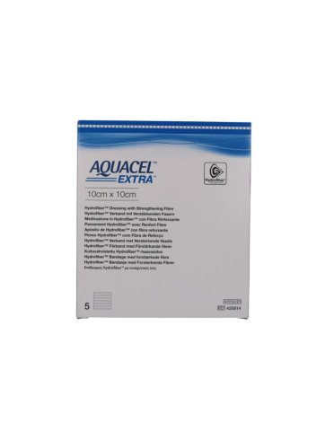 Aquacel extra medicazione con carbossimetilcellulosa sodica10x10 cm 5 pezzi
