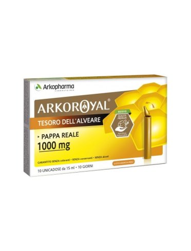 Arkoroyal pappa reale 1000 mg bio 10 fiale unica dose