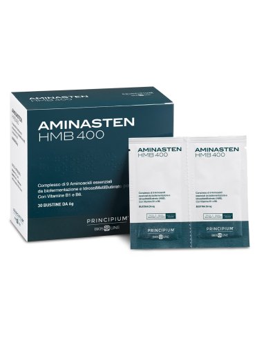 Principium aminasten hmb 400 - integratore di aminoacidi - 30 bustine