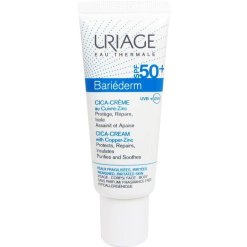Uriage Bariederm Cica Creme - Crema Corpo Lenitiva con Protezione Solare Molto Alta SPF 50+ - 40 ml