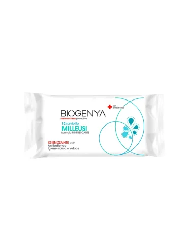 Biogenya fresh hygiene protection 12 salviette milleusi rinfrescante igienizzante Biogenya fresh hygiene protection 12 salviette milleusi rinfrescante igienizzante
