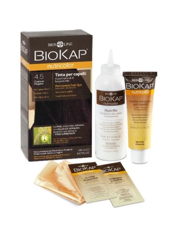 Biokap nutricolor - tinta per capelli colore 4.5 castano mogano - 140 ml