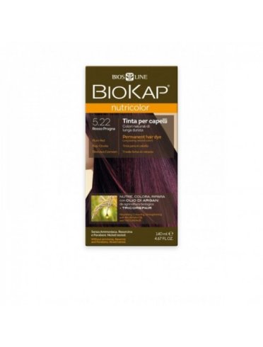 Biokap nutricolor - tinta per capelli colore 5.22 rosso prugna - 140 ml