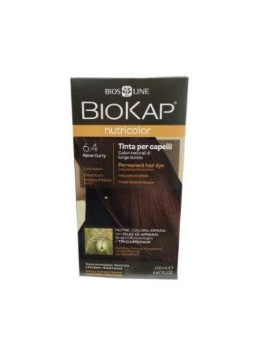 Biokap nutricolor - tinta per capelli colore 6.4 rame curry - 140 ml