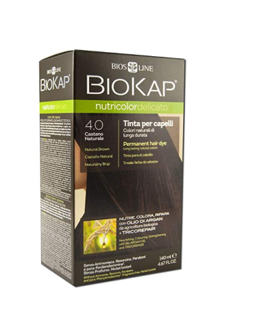 Biokap nutricolor delicato - tinta per capelli colore 4.00 castano naturale - 140 ml