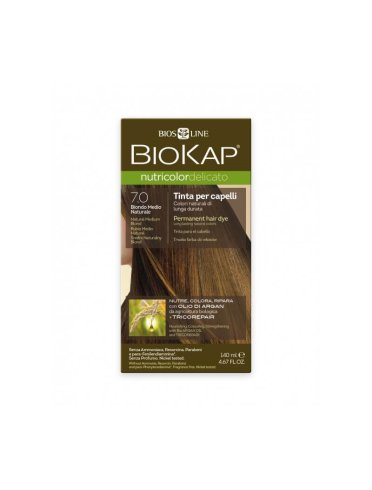 Biokap nutricolor delicato - tinta per capelli colore 7.0 biondo medio naturale - 140 ml