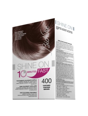 Bionike shine on 10 minutes fast - tintura permanente capelli - colore 400 castano