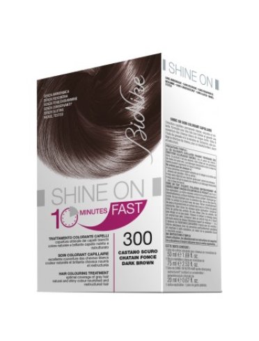 Bionike shine on 10 minutes fast - tintura permanente capelli - colore 300 castano scuro