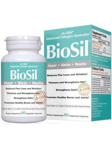 Biosil - integratore per capelli ossa cartilagini e denti - 60 capsule