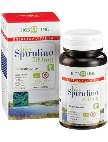 Bio spirulina 500 mg - integratore per stanchezza psico-fisica - 150 compresse