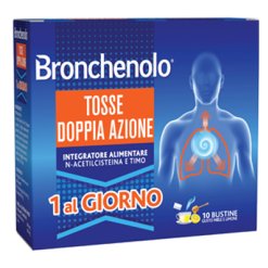 Bronchenolo Tosse Doppia Azione - Integratore per Tosse Secca - 10 Bustine