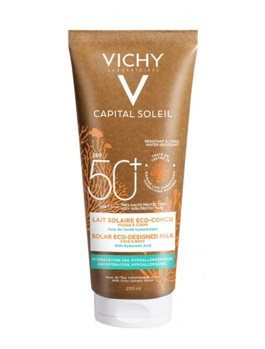 Vichy capital soleil - latte solare viso e corpo per bambini con protezione molto alta spf 50+ - 200 ml