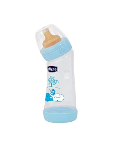 Chicco biberon well being angolato in polipropilene boy da 250 ml normal lattice