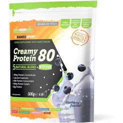 Named Sport Creamy Protein 80 Gusto Cherry Blueberry - Integratore per Massa Muscolare - 500 g