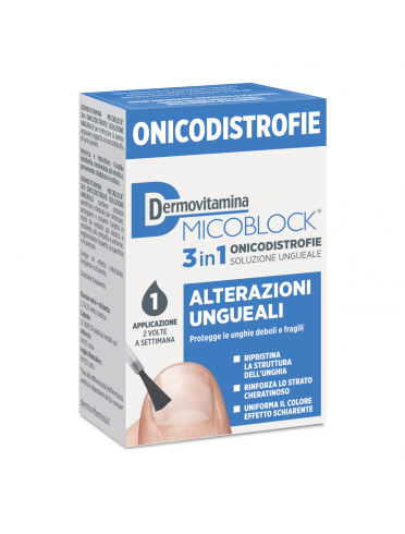 Dermovitamina micoblock 3 in 1 - smalto per trattamento di onicodistrofie - 7 ml