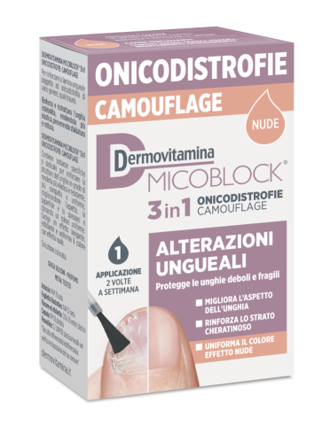Dermovitamina micoblock 3 in 1 - smalto unghie per onicodistrofie colore camouflage - 8 ml