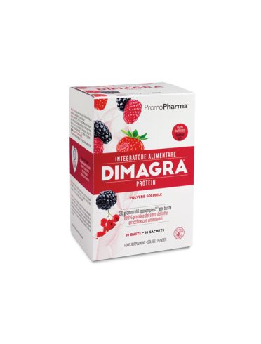 Dimagra protein red fruit 10 bustine