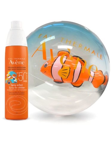Eau thermale avene solare confezione speciale spray 50+ bambino 200 ml con gadget pallone 2019