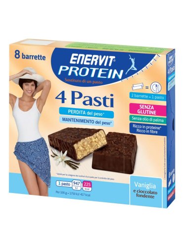 Enervit protein 4 pasti vaniglia 8 barrette da 27 g