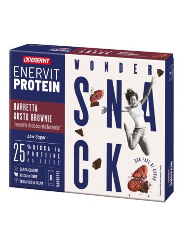 Enervit protein snack brownie low sugar 8 barrette 30 g