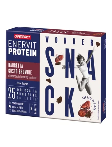 Enervit protein snack brownie low sugar 8 barrette 30 g Enervit protein snack brownie low sugar 8 barrette 30 g