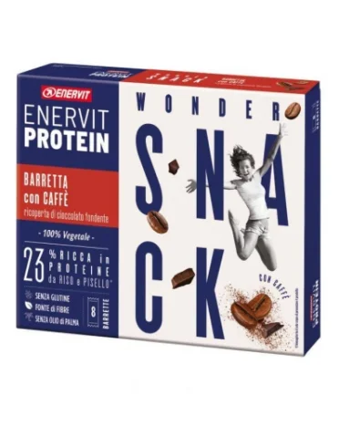 Enervit protein snack caffe' vegetale 8 barrette 30 g Enervit protein snack caffe' vegetale 8 barrette 30 g